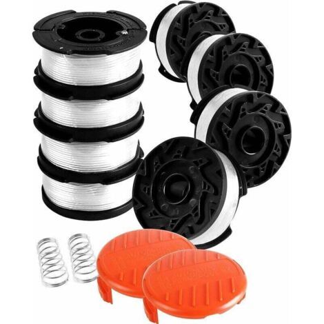 Set Mit 8 Black & Decker Freischneider-aufsatzwalzen Inklusive 2 Deckeln Und 2 Federn