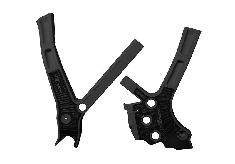 Racetech (rtech) 2025/12 Rahmenschutz (set) Bi-material Super Grip Yamaha Yz 125/250 '05-'24, Fantic Xe / Xx 125/250/300 '21-'24 Schwarz