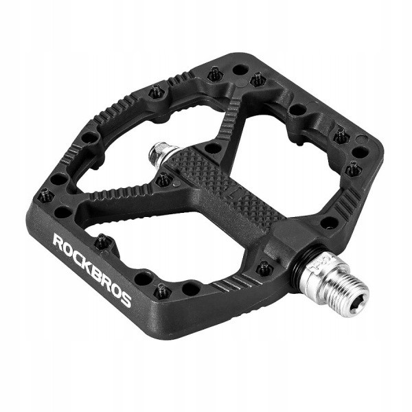 Rockbros 2021-12a Schwarze Nylon-fahrradpedale Mit Pins