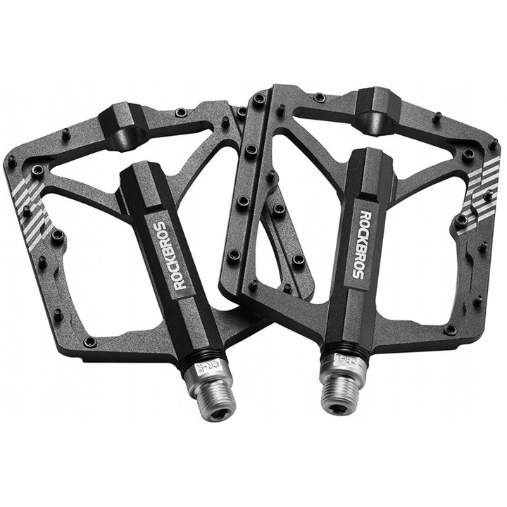 Rockbros 2018-12bbk Aluminium-fahrradpedale Mit Pins, Schwarz