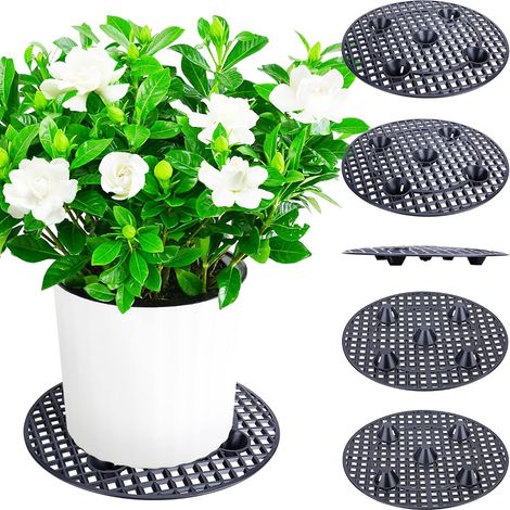 Set Mit 6 Erhöhten Pflanztopfstützen, 30 Cm, Zum Schutz Vor Fäulnis Und Beschädigung Auf Terrassen Und Balkonen.