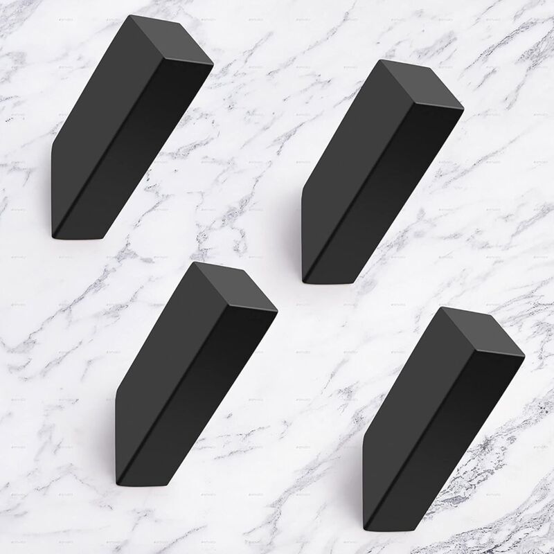 Handtuchhaken, Moderne, Wasserdichte, Mattschwarze Wandhaken Für Das Badezimmer, Robuste Wandhaken Aus Edelstahl Sus 304 (4er-pack, Schwarz)