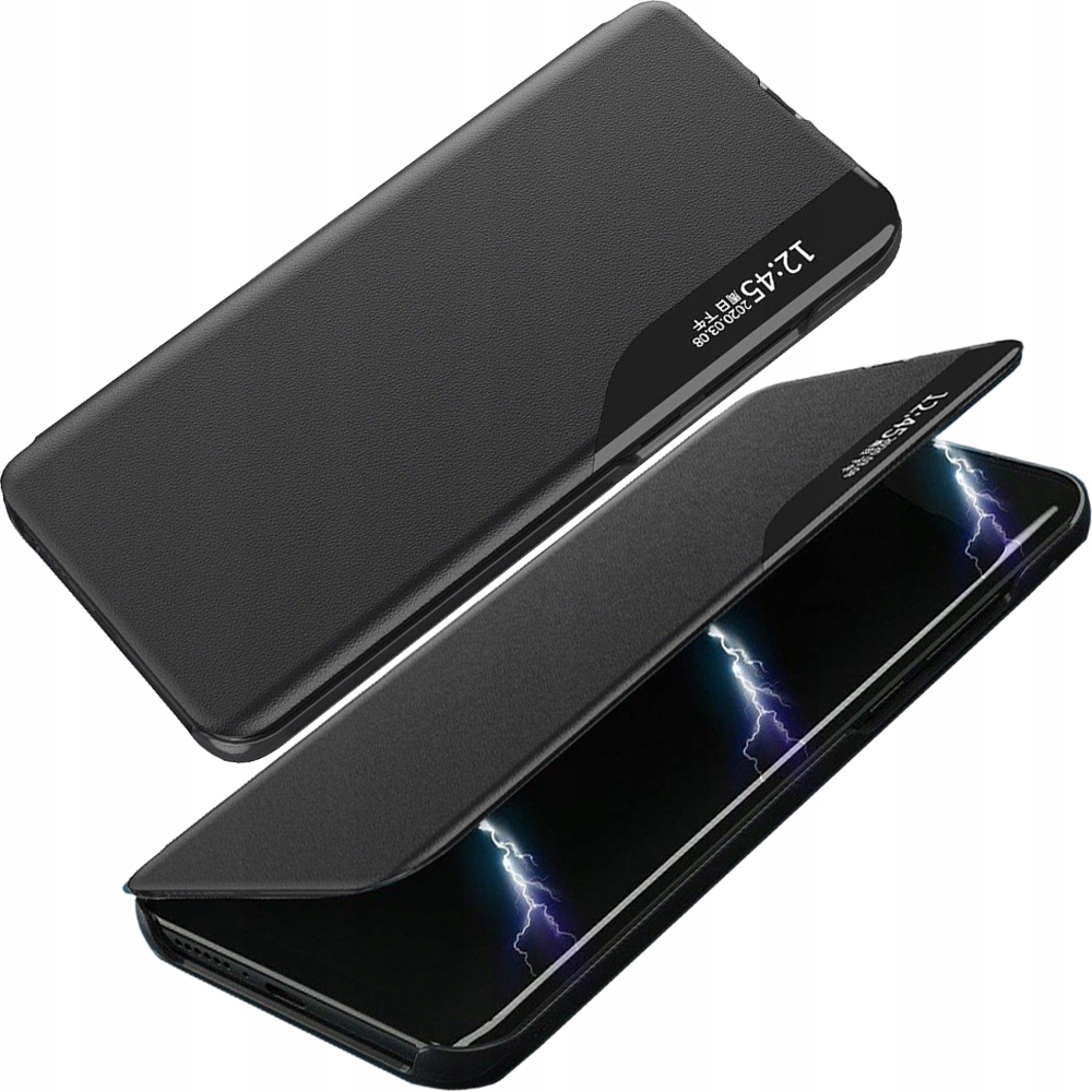 Elegante Klapphülle Aus Eco Leather View Case Mit Standfunktion Für Iphone 13 Pro Max, Schwarz
