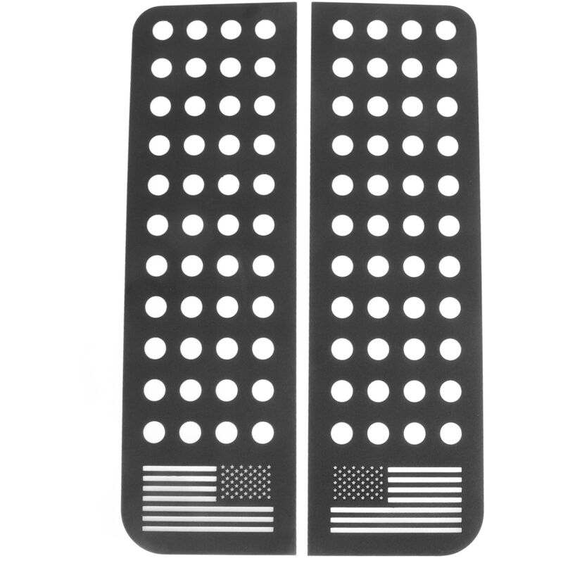 2 Stück Aluminiumlegierung Hecktürfenster Glasverkleidung Abdeckung Zierflaggenstreifen Für Jeep Wrangler Jk Unlimited 2007–2017.