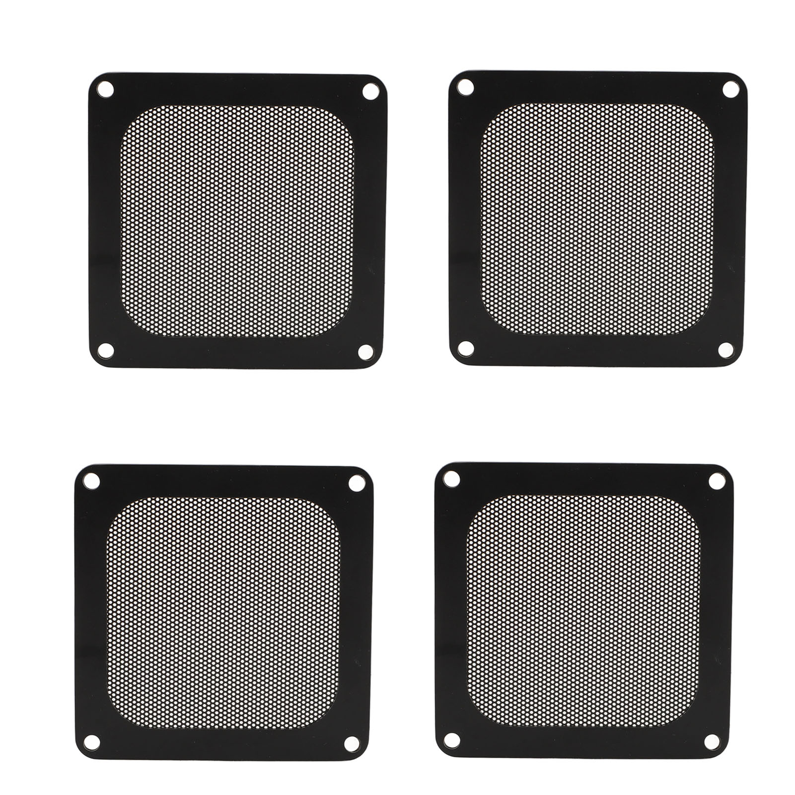 Set Mit 4 Pvc-schutzgittern Für Computerlüfter, Magnetischer Rahmen, Staubdicht, 9,3 X 9,3 Cm, Schwarz
