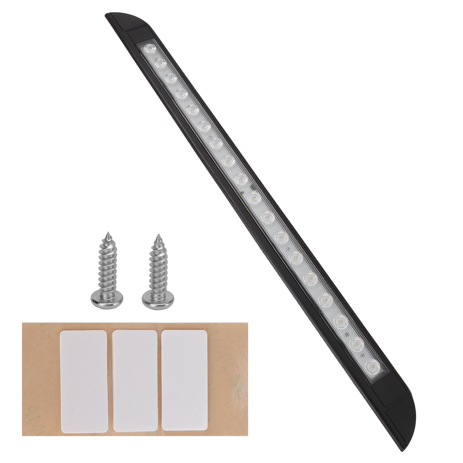 12v 6w 6000k 1000lm Led-lichtleiste Für Den Innenbereich, Berührungsschalter, Universeller Lichtstreifen (schwarz)