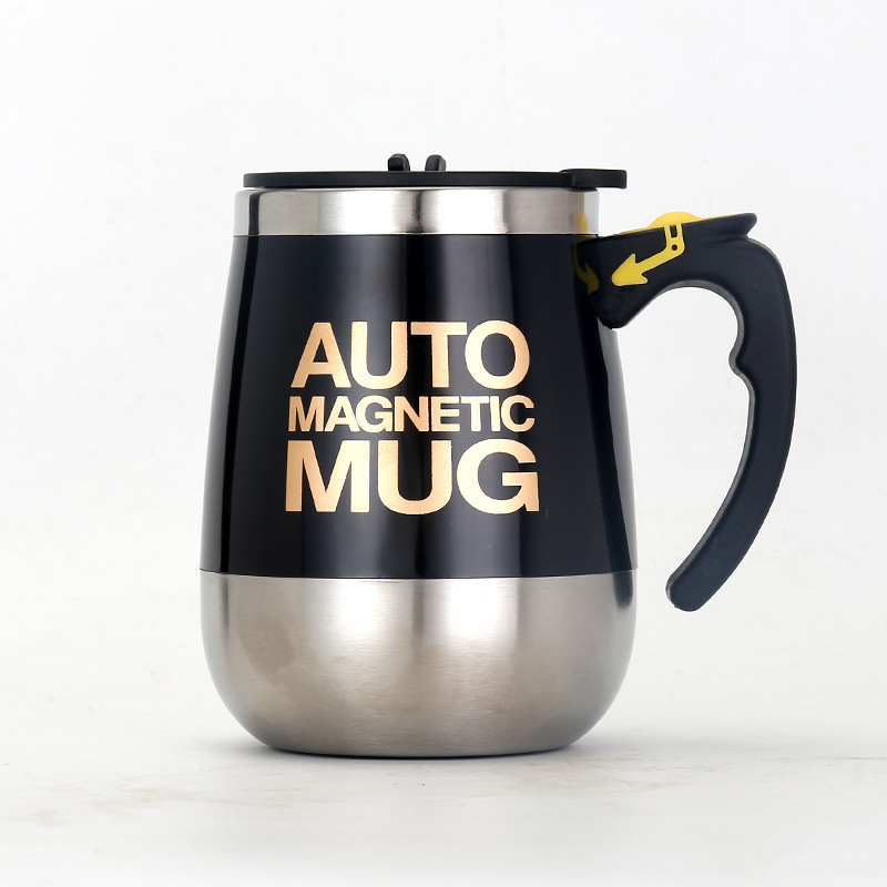 Vollautomatischer Elektrischer, Rotierender Magnet-kaffeebecher, Usb-aufladbar, Schwarz, 400 Ml