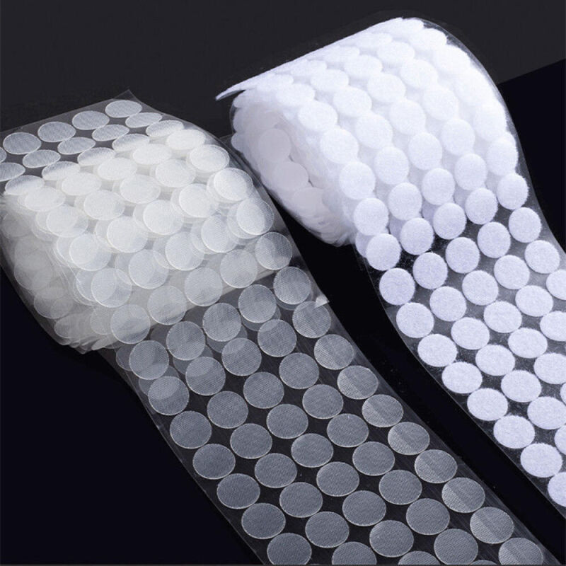 504 Paar Runde Rubbelaufkleber, 10 Mm Kreise Mit Selbstklebendem Klettverschluss, 1008 Selbstklebende Klettpunkte, Selbstklebende Rückseitenpunkte Und Ecken