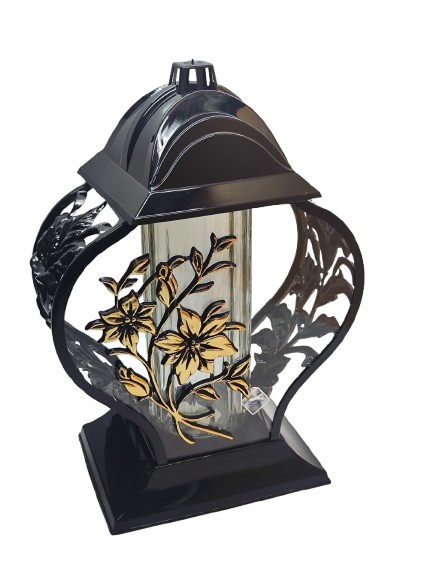 Lampion-3 / Gra / Schwarz / Alice Goldene Lilien / 4