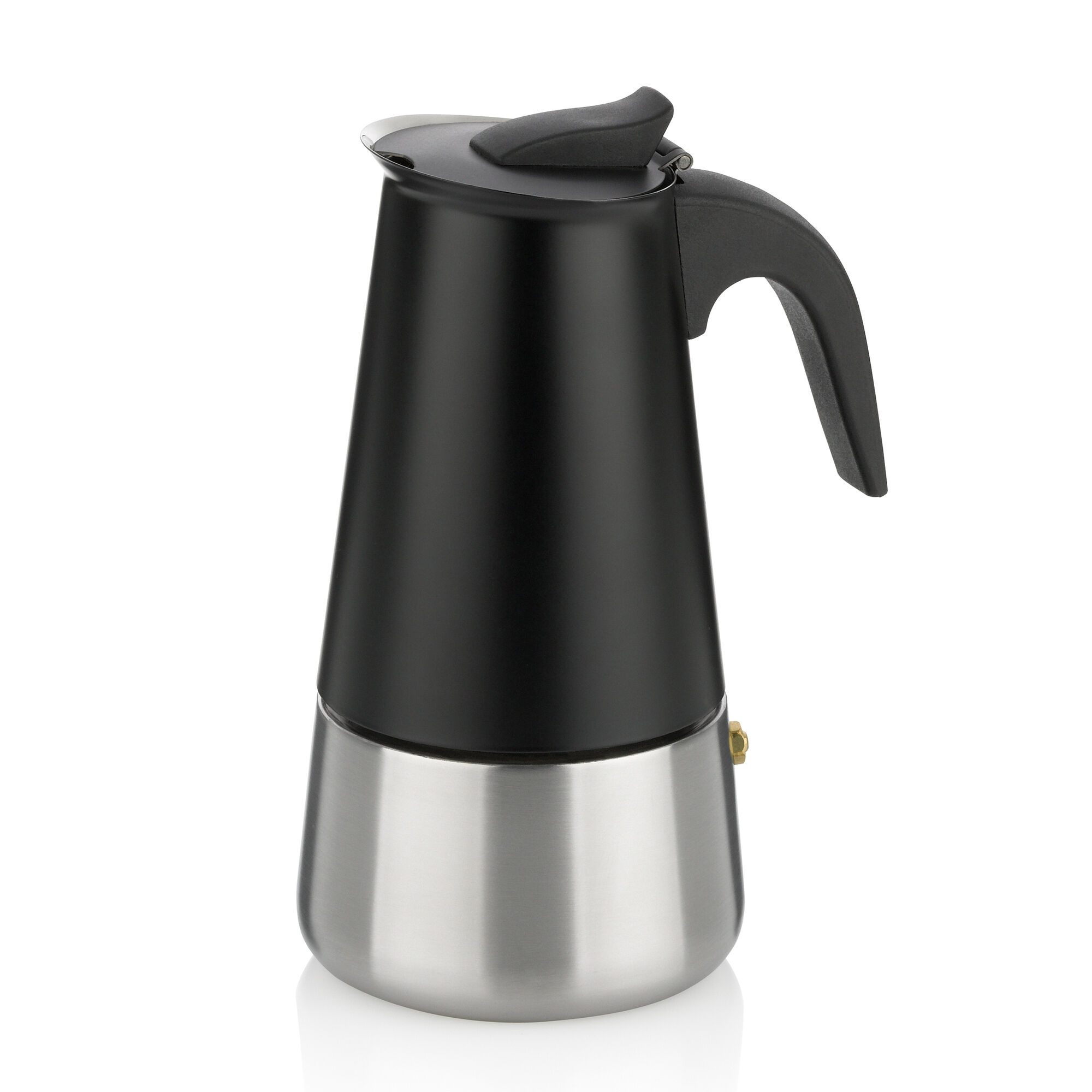 Kaffeekanne Aus Edelstahl, 0,3 L (6 Tassen), Durchmesser 10 X 19,5 Cm, Schwarz Und Edelstahl / Kela