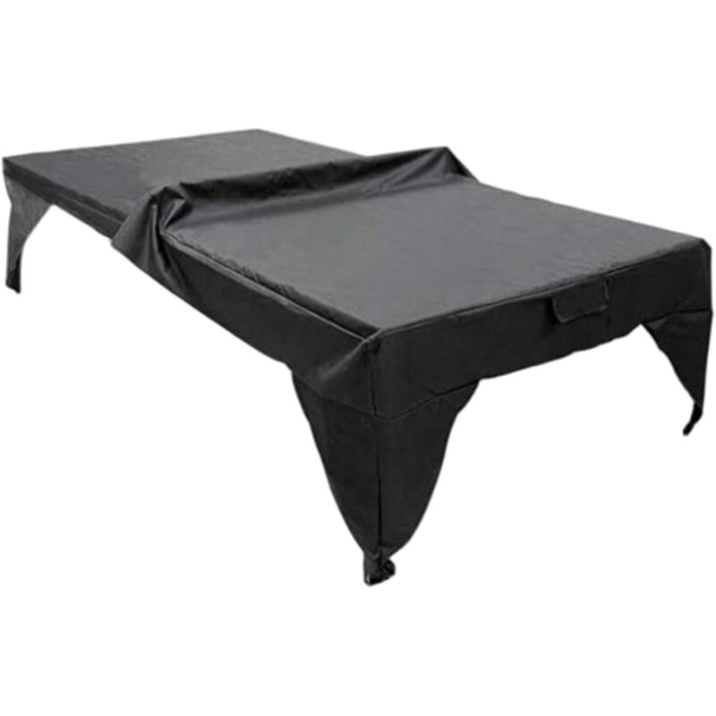 Schwarze Tischtennisplatte, 280 X 153 X 73 Cm, Terrassentischdecke, Wasserdicht, Staubdicht Und Sonnenbeständig, Geeignet Für Sport Und Outdoor-aktivitäten.