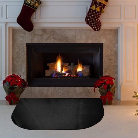 Feuerfeste Kaminmatte (100 X 50 Cm), Feuerfeste Kaminmatte, Halbrunde Kaminmatte, Brandschutzmatte Für Kamine