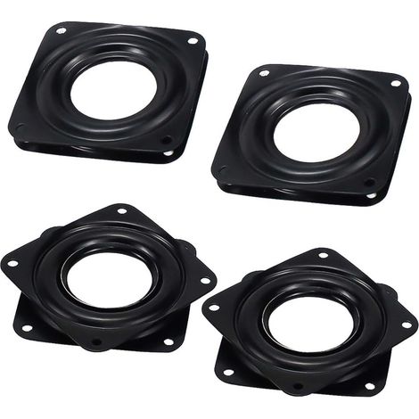 Stück (schwarz) Drehteller Mit Kugellager, Lazy Susan Drehteller, 360°-kugellager, Quadratischer Drehteller, 7,6 Cm (3 Zoll) Drehbarer Kugellagerteller Für Tisch, Stuhl, Fernseher