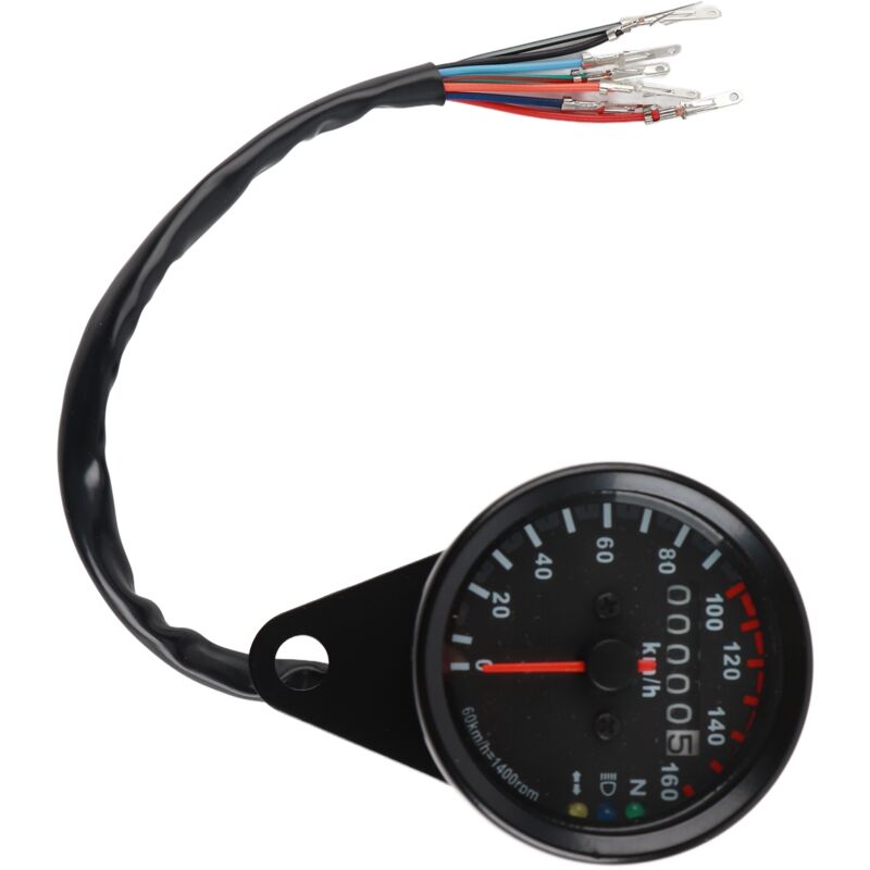 Hintergrundbeleuchteter Tachometer, Universeller Signal-tachometer (schwarz)