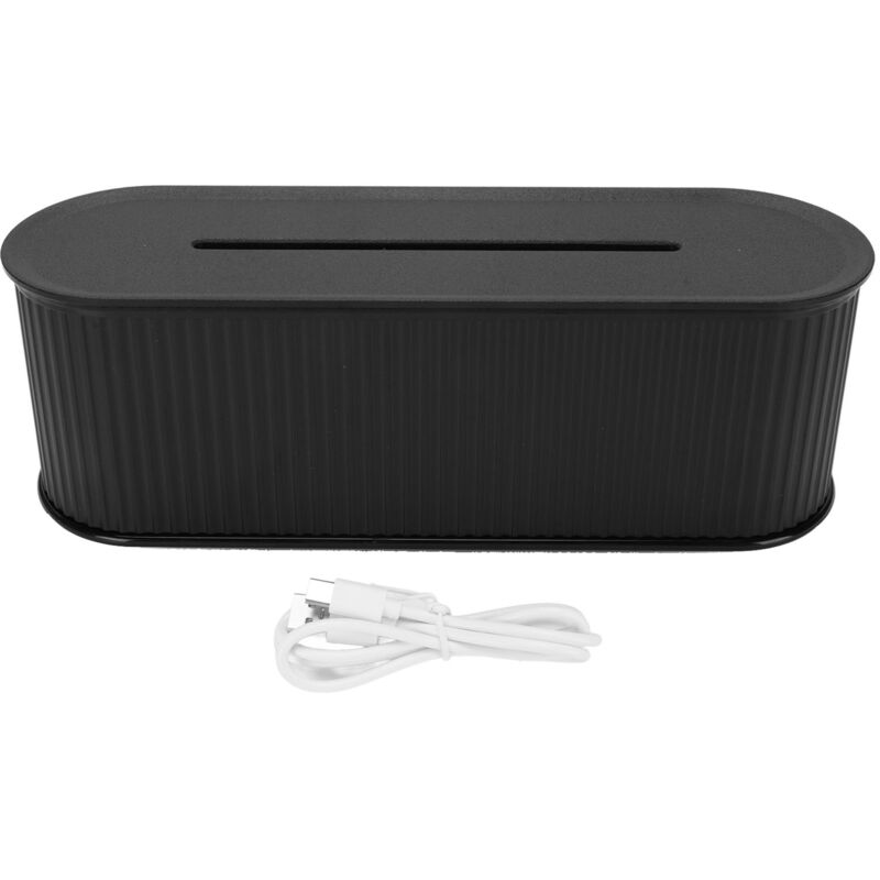 Duftdiffusor, Tischluftbefeuchter, Diffusor Für Ätherische Öle, Duftgerät Für Schlafzimmer Und Büro, 7 Farben, Flammentimer-funktion, Schwarz