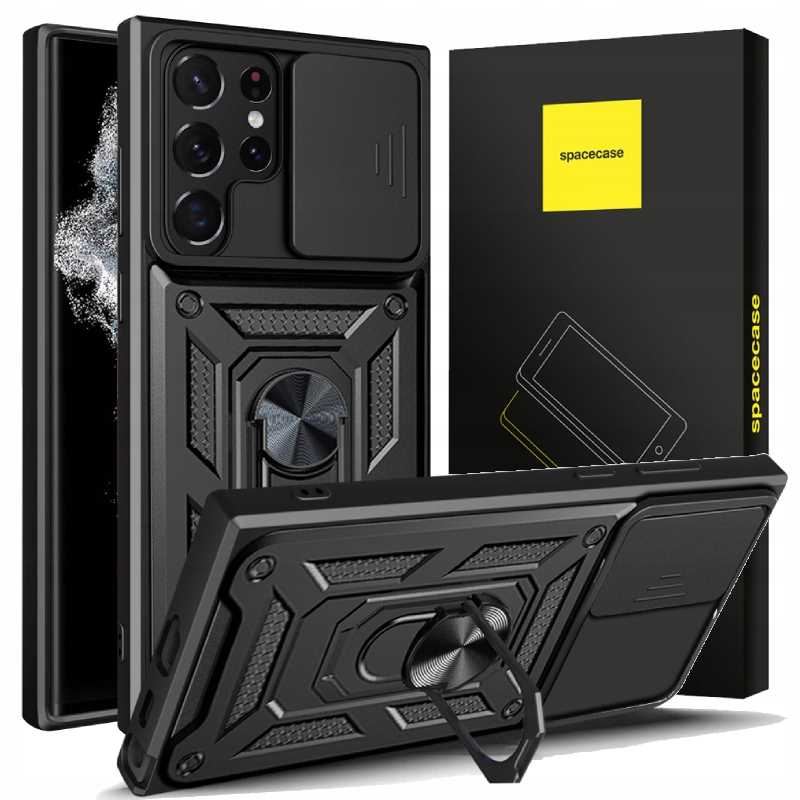 Spacecase Camring Galaxy S22 Ultra Schwarz