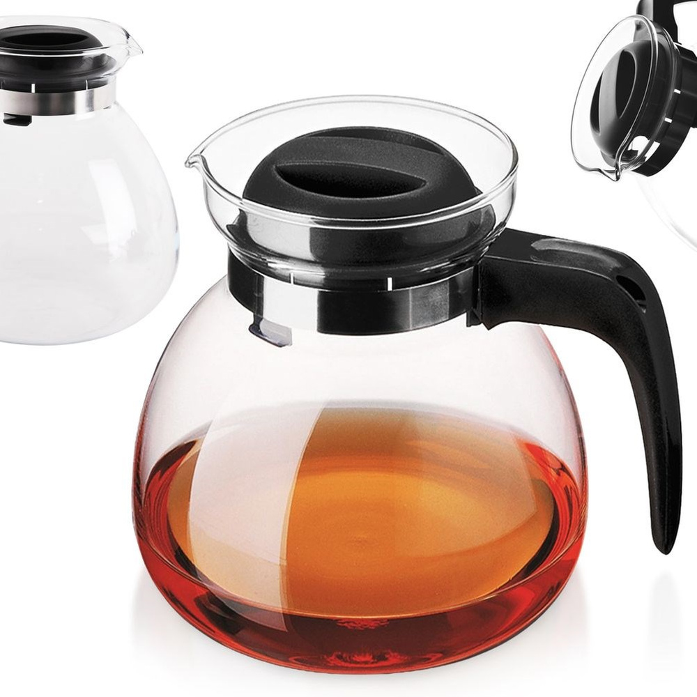 Glaskrug Zum Aufbrühen Und Servieren Von Kaffee, Tee Und Kräuteraufgüssen, 2,3 L