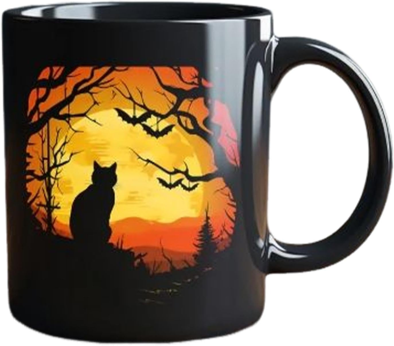 Schwarze Katzentasse Spülmaschinengeeignete Keramik Halloween Schwarze Katzentasse Für Getränke Saft Tee Milch Wasser Feiertag Geburtstag Party Zuhause Büro Wohnheim Studium