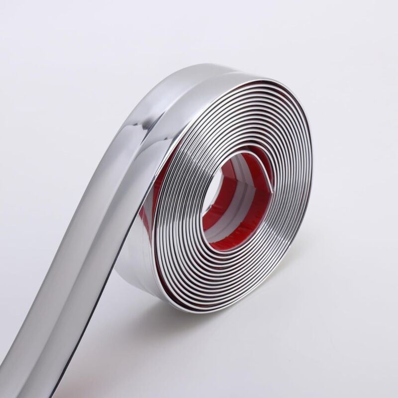 5 M X 2 Cm Multifunktionale Wandpolster, Eckenschützer Und Zierleisten Zum Schutz Und Zur Dekoration Von Tisch- Und Türrahmenfußleisten, Glänzend Silber