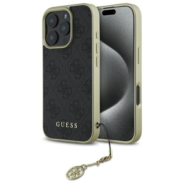 Guess Guhcp16xgf4ggr Iphone 16 Pro Max 6,9" Schwarze/schwarze Hartschalen-kollektion Mit Charms
