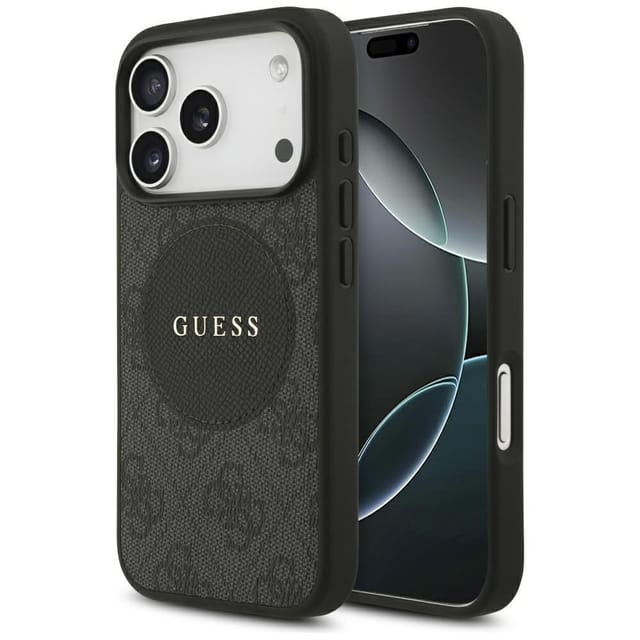 Guess 4g Circle Classic Logo Magsafe Hülle Für Iphone 17 Pro, Schwarz