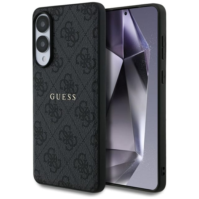 Guess 4g Ring Classic Logo Magsafe Samsung Galaxy S25 Edge Hülle Schwarz