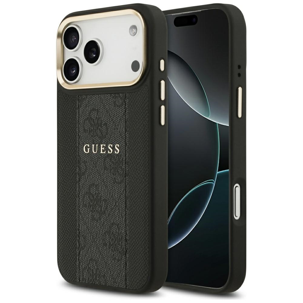 Guess 4g Stripe Magsafe Hülle Für Iphone 17 Pro Max, Schwarz