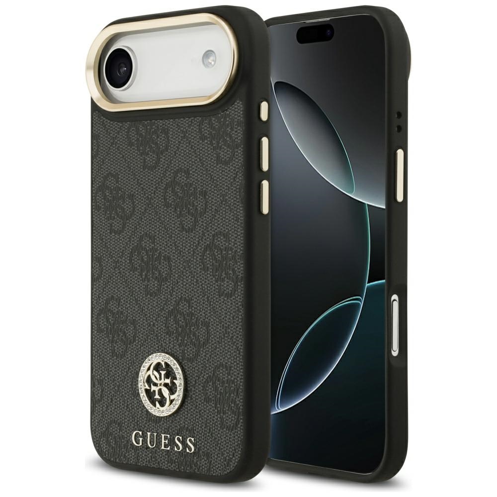 Guess 4g Strass Logo Magsafe Hülle Für Iphone Air Schwarz