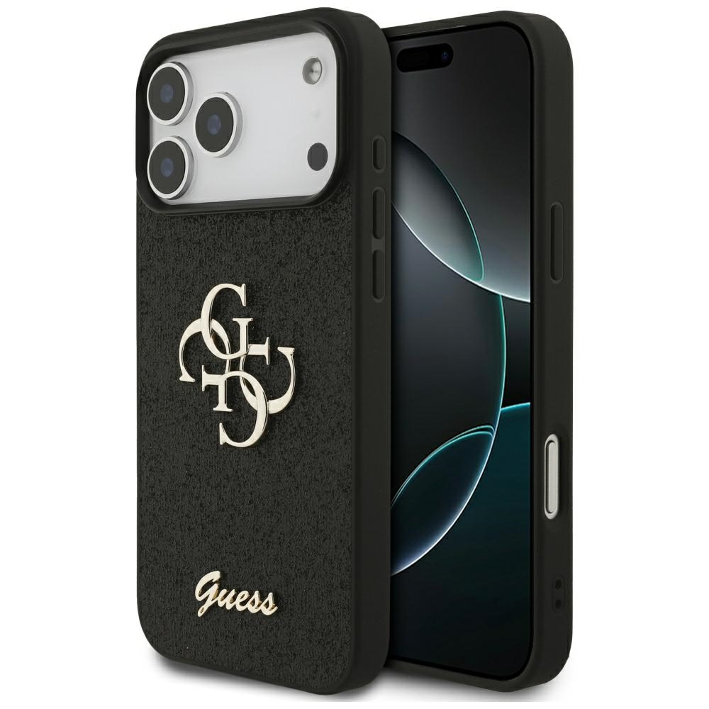 Guess Fixed Glitter Big 4g Hülle Für Iphone 17 Pro Max, Schwarz