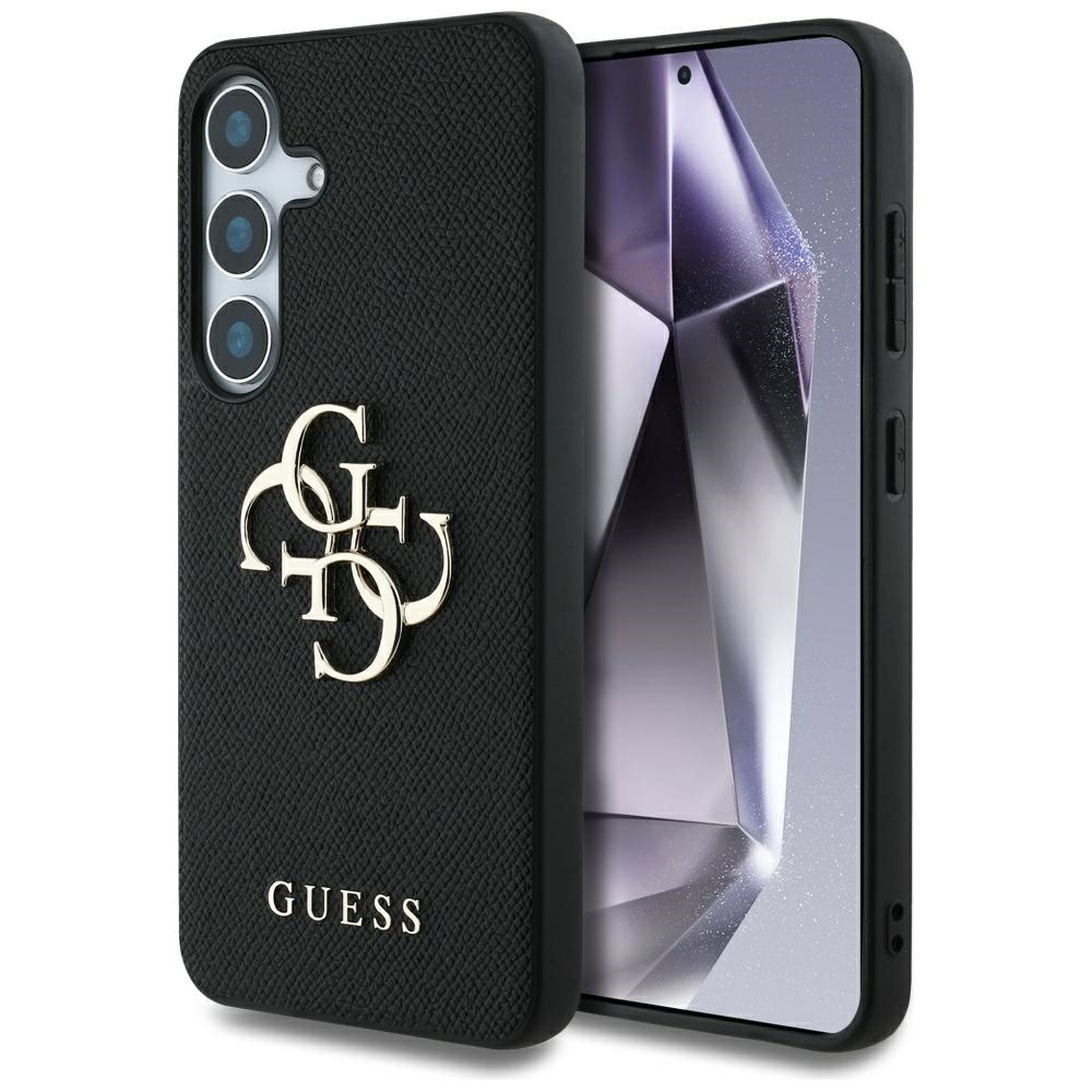Guess Grained Big 4g Logo Small Classic Logo Hülle Für Samsung Galaxy S25 Schwarz