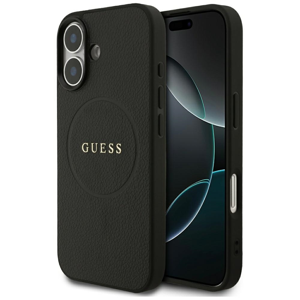 Guess Grained Ring Magsafe Hülle Für Iphone 17 Schwarz