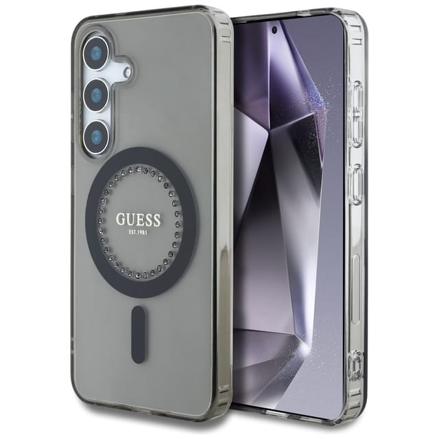 Guess Strass-bedruckte Magsafe-hülle Für Samsung Galaxy S25, Schwarz