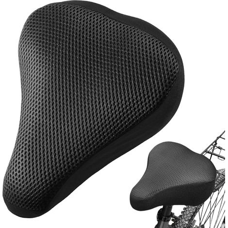 Ultrabequemer Fahrradsattelbezug, Weicher Fahrradsattelbezug 23x20 Cm, Sonnenschutz Und Wärmeisolierendes Kissen, Komfortabel Für Mountainbiken Und Rennradfahren Für Männer Und Frauen (schwarz)