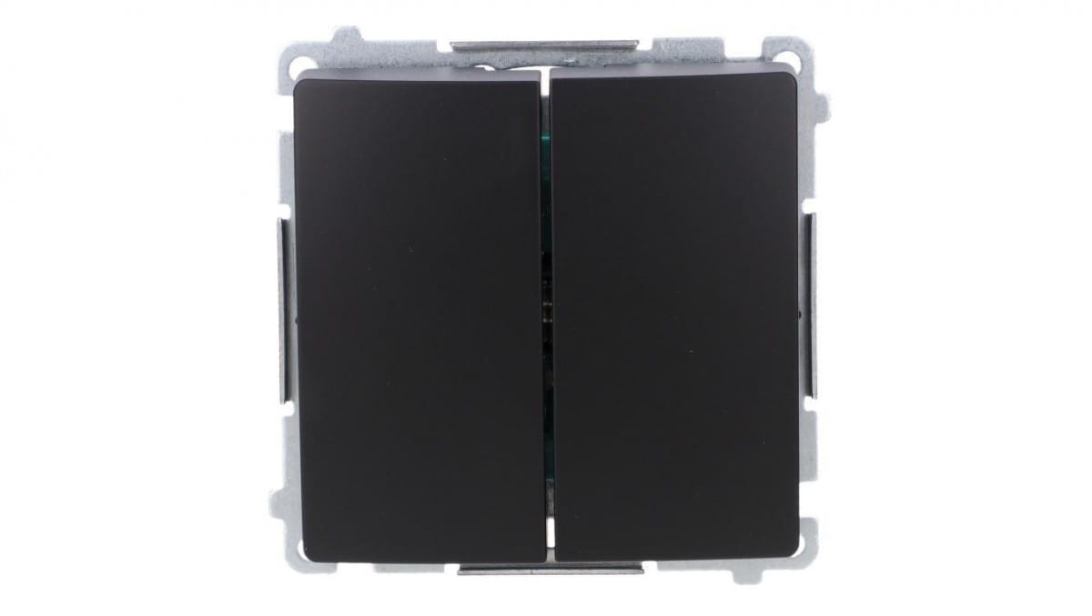 Simon Basic Kerzenschalter (modul) 16ax, 250v, Schraubklemmen Schwarz Bmw5a.01/49