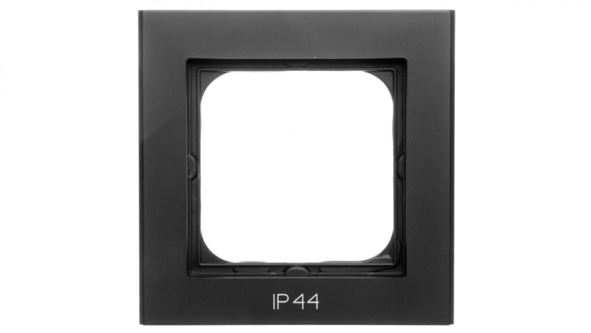 Sonata Einzelrahmen Für Ip44-schalter, Metallisch Schwarz Rh-1r/33