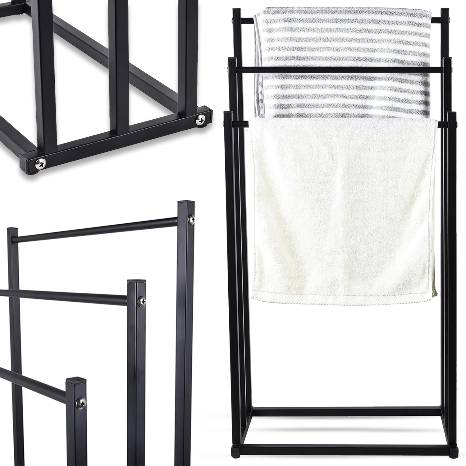 Heckermann Handtuchhalter, Schwarz