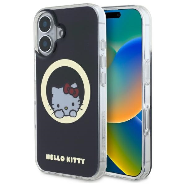 Hello Kitty Hkhmp16shswkk Iphone 166,1" Schwarze/schwarze Hartschalen-hülle Iml Sweet Kitty Magsafe