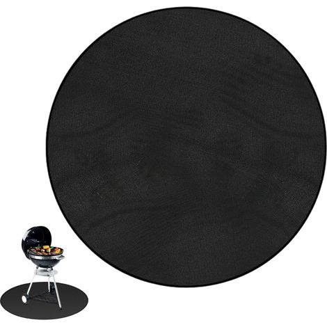 Runde, Feuerfeste Unterlage 60 Cm, Hitzeschutzmatte Für Grills Und Feuerstellen, Wasserabweisende Bodenmatte Für Terrassen, Rasenflächen Und Camping
