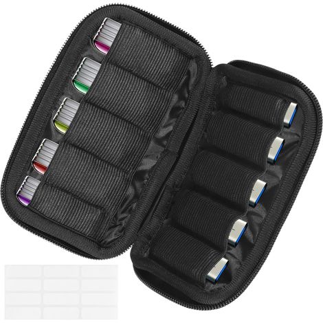 Aufbewahrungstasche Für Usb-sticks, Usb-stick-aufbewahrungstasche Mit 10 Fächern Für Speicherkarten/speichersticks, Geeignet Für Reisen, Büro Und Zuhause