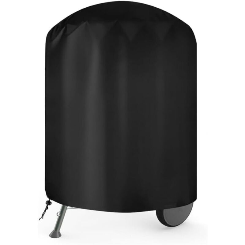 Grillabdeckung Für Den Außenbereich, Schutzplane Für Den Außenbereich Ø 76 X 91 Cm, Grillabdeckung Aus 210d-gewebe, Wasserdicht, Staubdicht Und Uv-beständig, Grillabdeckung Für Runde Grills, Schwarz