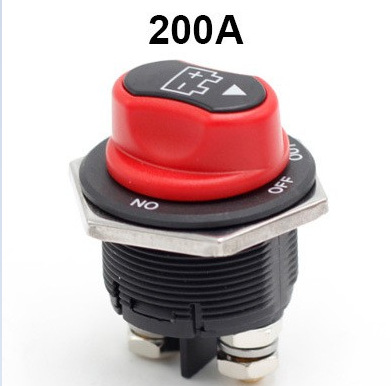 Onegol Batterieschalter Für Auto, Wohnwagen Oder Yacht, Dc-batterieschalter 50a/100a/200a/300a (200a Blacktop No-off-out)