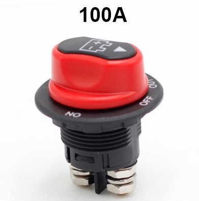 Onegol Batterieschalter Für Auto, Wohnwagen Oder Yacht, Dc-batterieschalter 50a/100a/200a/300a (100a Blacktop No-off-out)