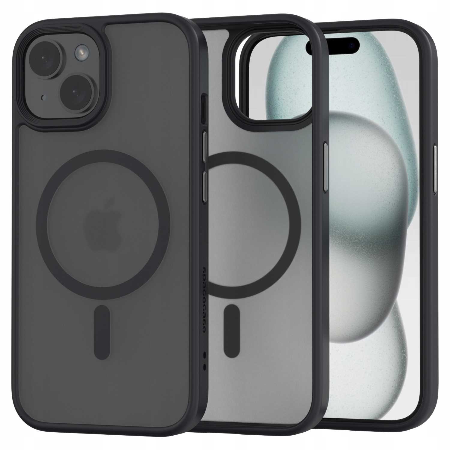 Spacecase Hybrid Mag Iphone 15 Plus Schwarz