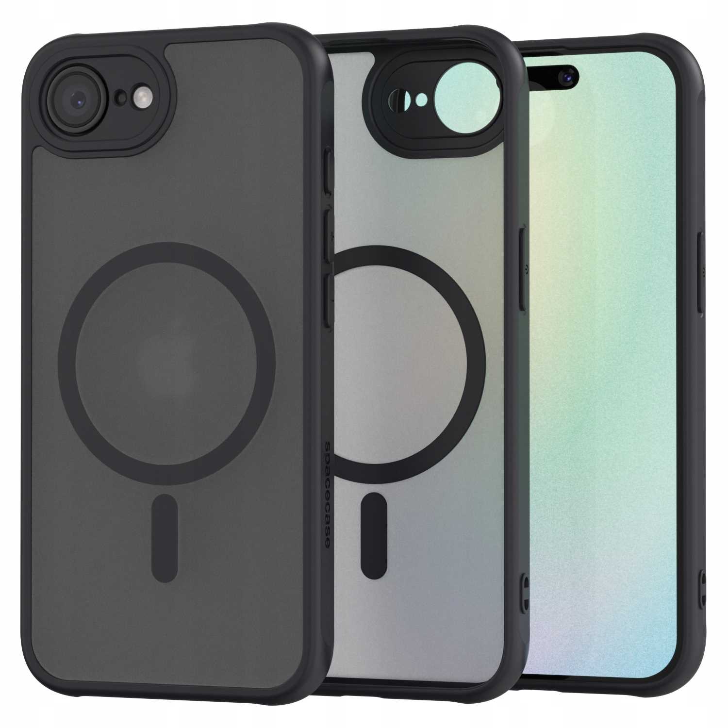 Spacecase Hybrid Mag Iphone 16e Schwarz