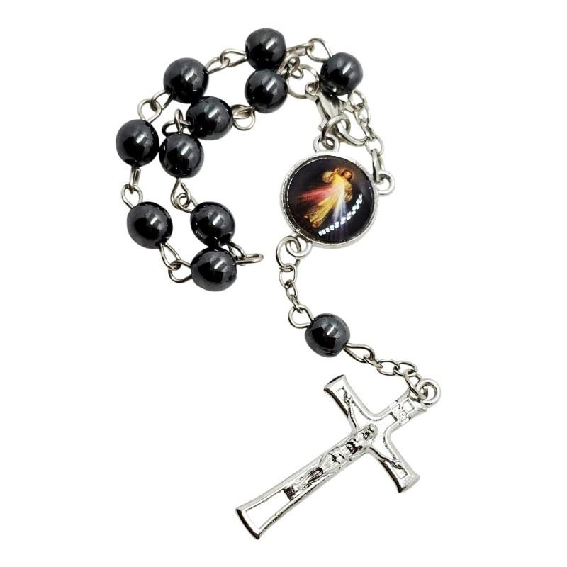 Rosenkranz Mit 10 Perlen, Hämatit-rosenkranz Krzysztof/j.u.t.