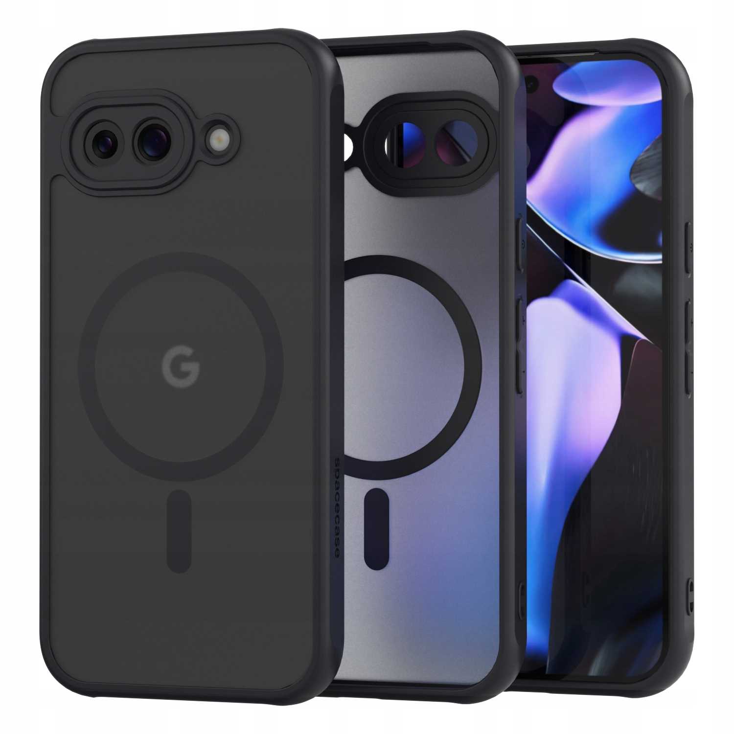 Spacecase Hybrid Mag Google Pixel 9a Schwarz