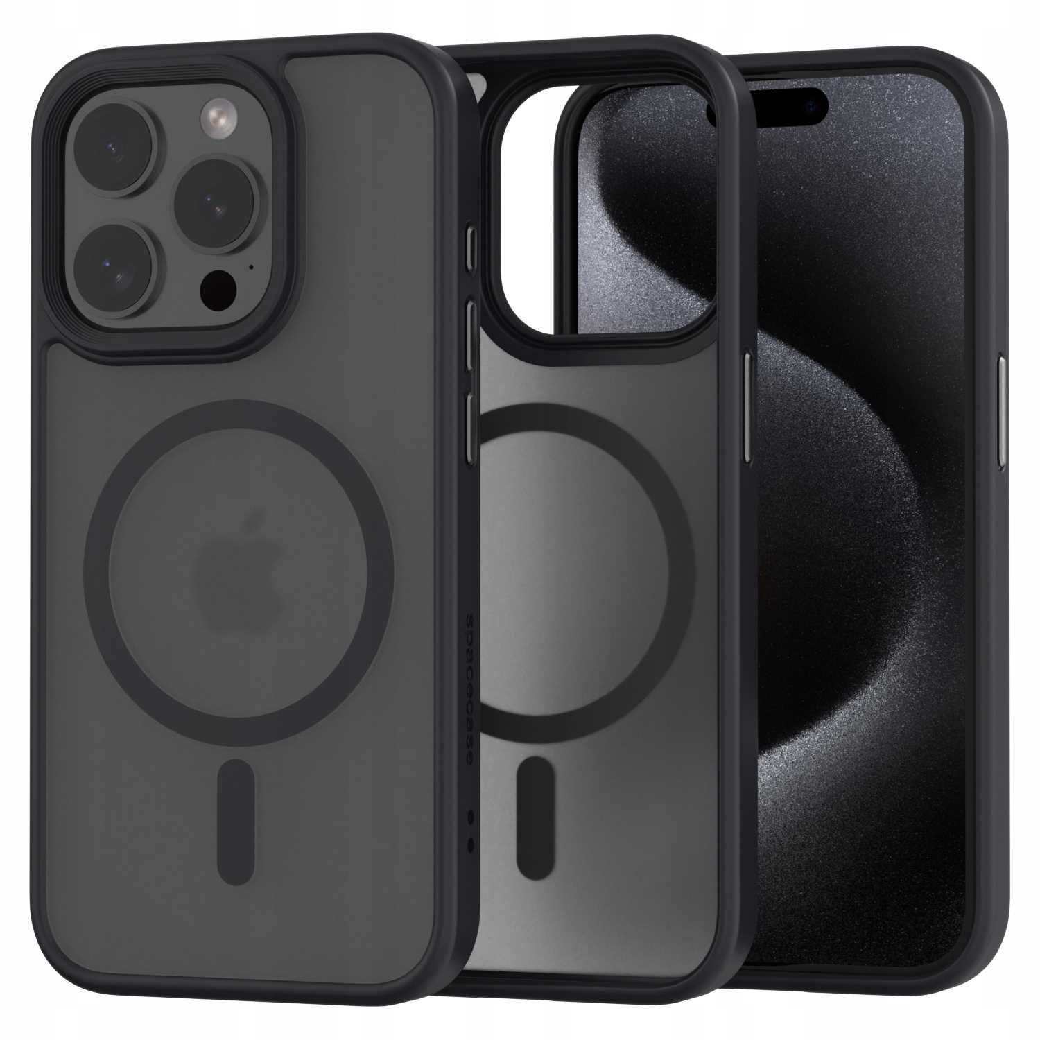 Spacecase Hybrid Mag Iphone 15 Pro Schwarz