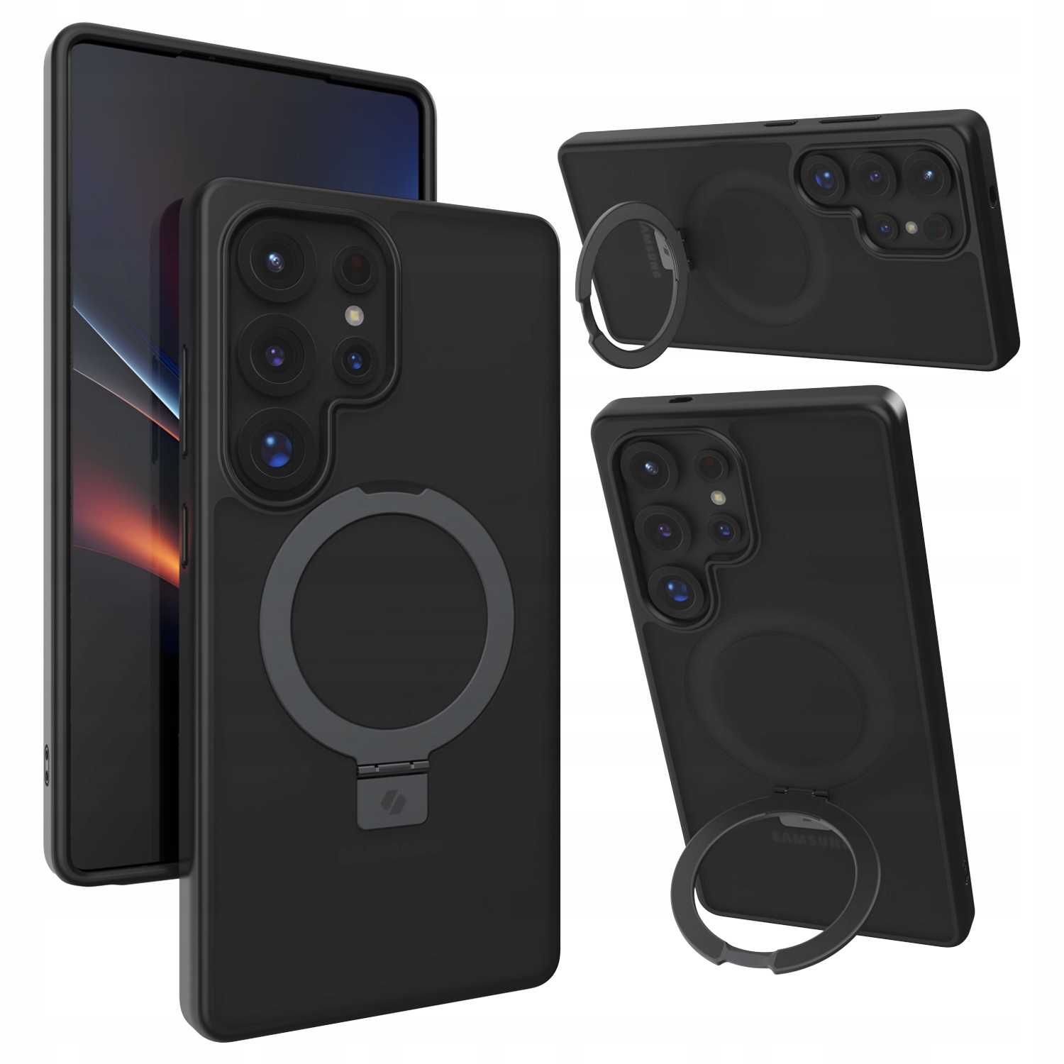 Spacecase Ring Pro Galaxy S25 Ultra Schwarz