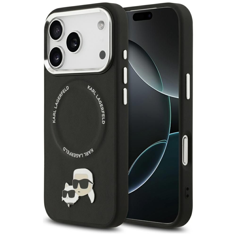 Karl Lagerfeld Karl & Choupette Pins Magsafe Hülle Für Iphone 17 Pro Schwarz