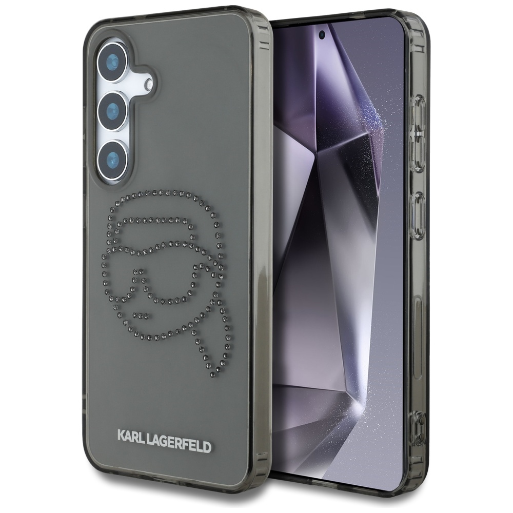 Karl Lagerfeld Strass-hülle Mit Karl-lagerfeld-logo Für Samsung Galaxy S25, Schwarz